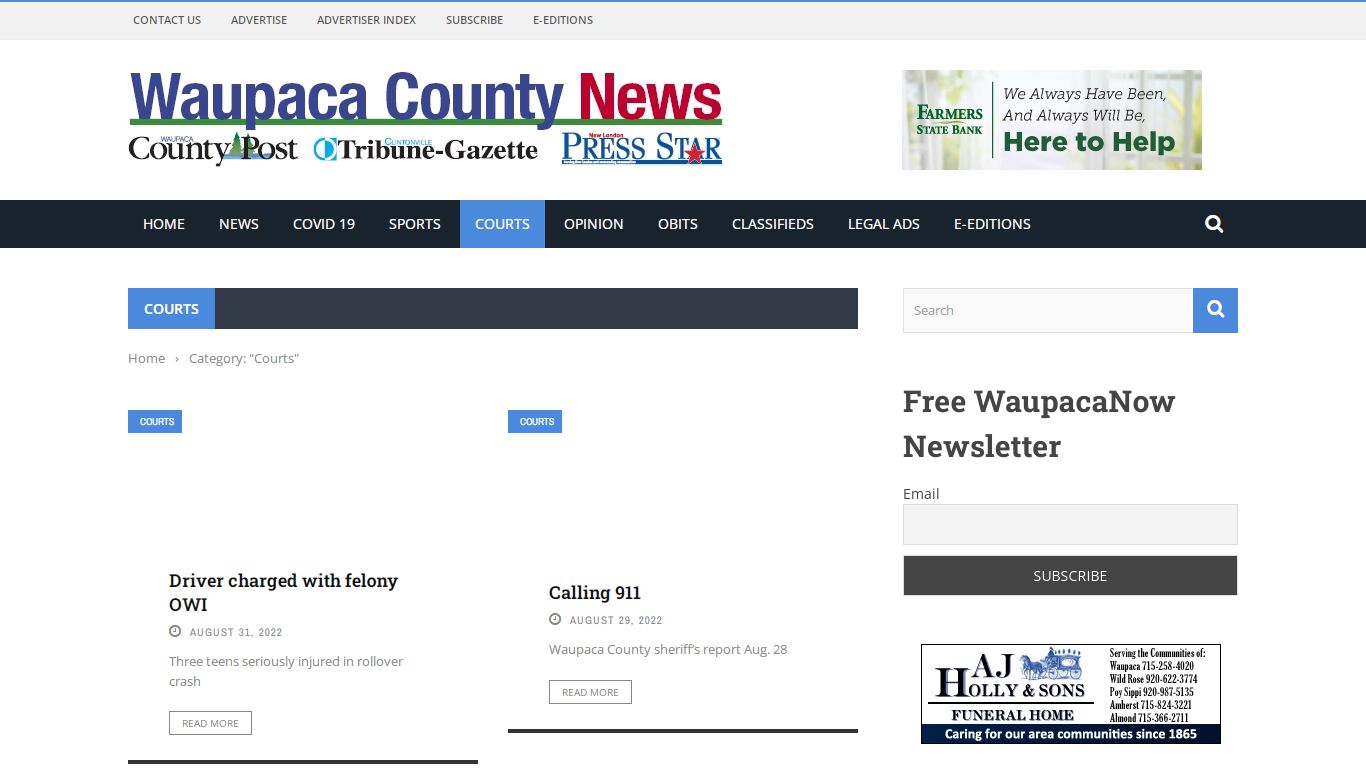 Courts | Waupaca County Post